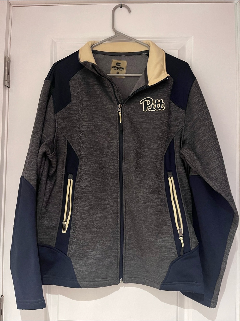 Pitt Grey & Navy Zip-Front Jacket